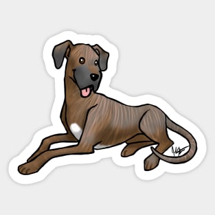 Dog - Great Dane - Brindle Natural Ears Sticker